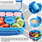 Bento Box Lunch Box Kids,Lunch Containers for Kids/Toddler,5 Compartments Bento Lunch Box for Kids with Sauce Vontainers,Microwave & Dishwasher & Freezer Safe,Bpa-Free(Blue)